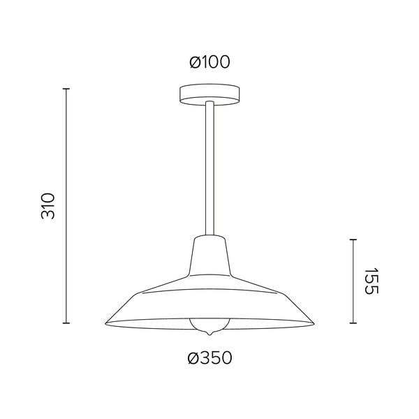 Apparecchio da soffitto bianco/dorato con paralume in metallo ø 35 cm Cinco - Sotto Luce-image-1