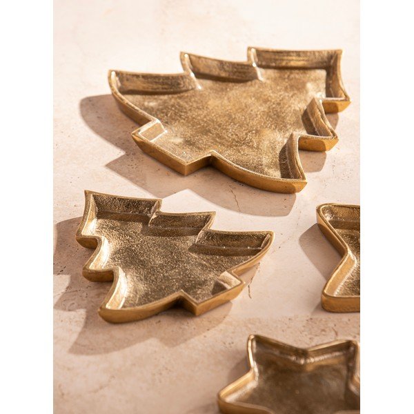 Vassoio decorativo in metallo 24x23 cm Noelle Christmas Tree – Ladelle-image-1