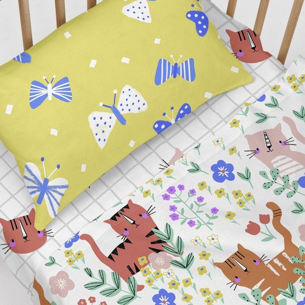 Lenzuolo di cotone per bambini, 70 x 140 cm Meow - Moshi Moshi-image-4