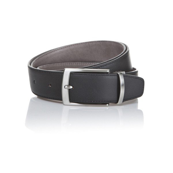 Kožený pásek Black Grey, 130 cm