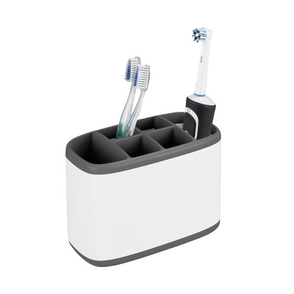 Organizer da bagno in plastica bianca per cosmetici Tarbes - Wenko-image-1