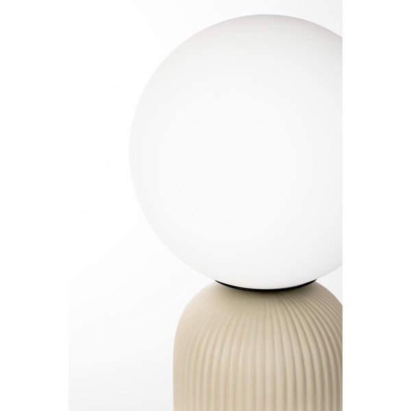 Lampada da tavolo beige in ceramica con paralume in vetro (altezza totale 53 cm) Dash – Zuiver-image-4