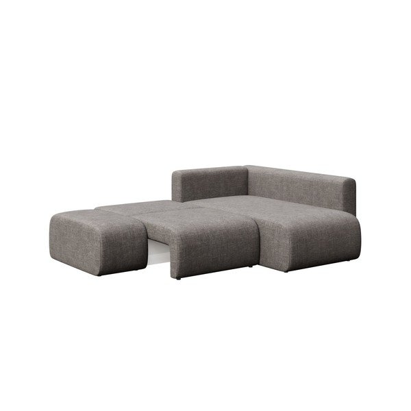 Divano angolare grigio allungabile/con contenitore (con penisola a destra/con chaise lounge) Lumine – Ghado-image-3