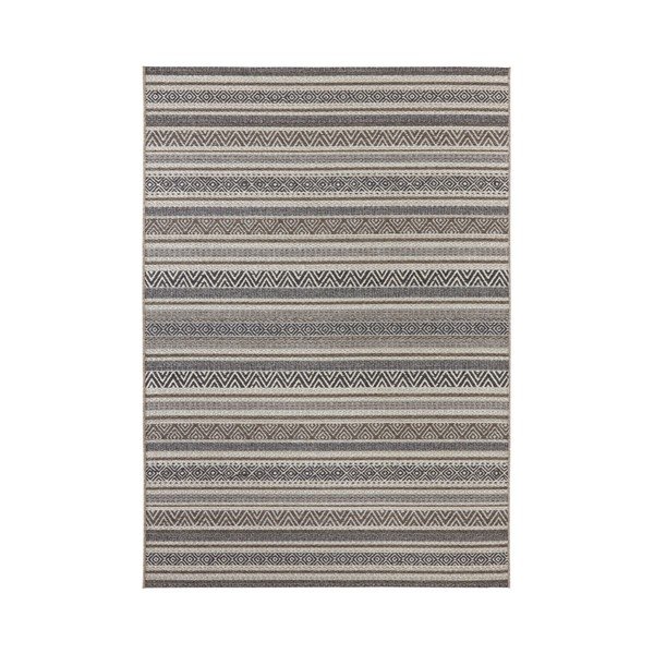 Hnědo-šedý koberec vhodný i na ven Elle Decoration Bloom Rodez, 140 x 200 cm