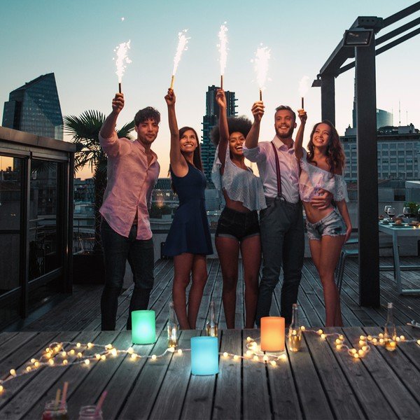 Lampada da tavolo a LED bianca (altezza 15 cm) Ceppo - Fischer & Honsel-image-1