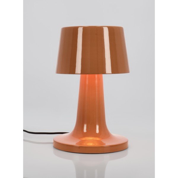 Lampada da tavolo LED arancione in metallo con paralume in metallo (altezza totale 51 cm) Turner – Bizzotto-image-1