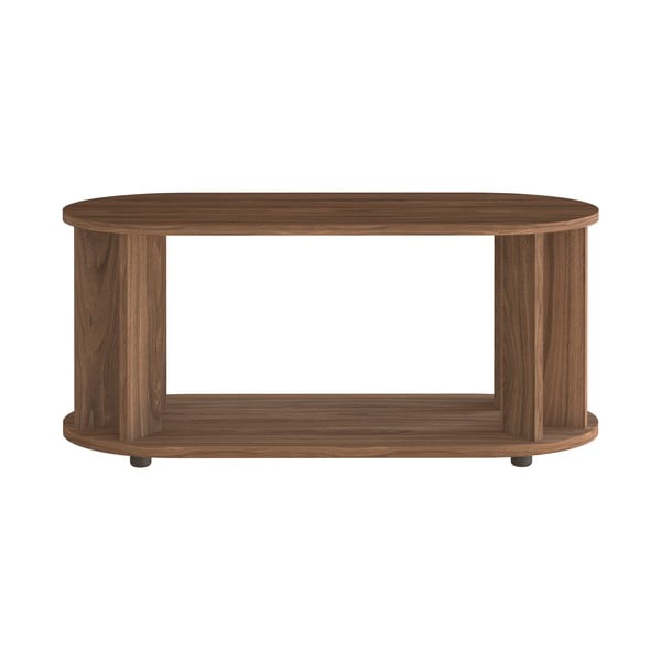 Tavolino con piano in legno di noce 110x50 cm Nora - TemaHome-image-2