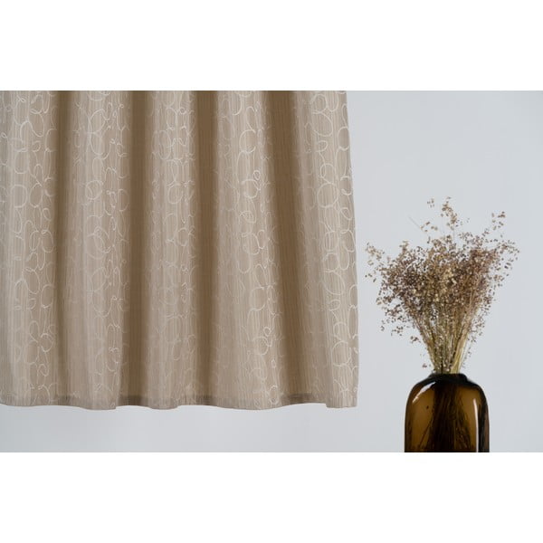 Tenda beige 140x160 cm Florette - Mendola Fabrics-image-1