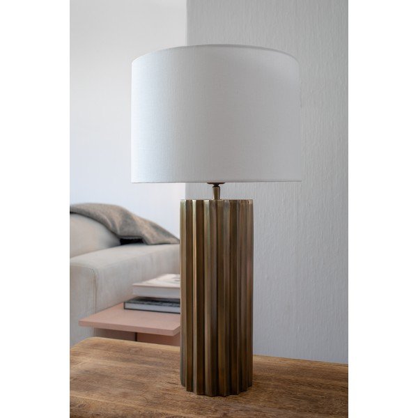 Lampada da tavolo in bronzo con paralume in tessuto (altezza 60 cm) Hashira - Markslöjd-image-1
