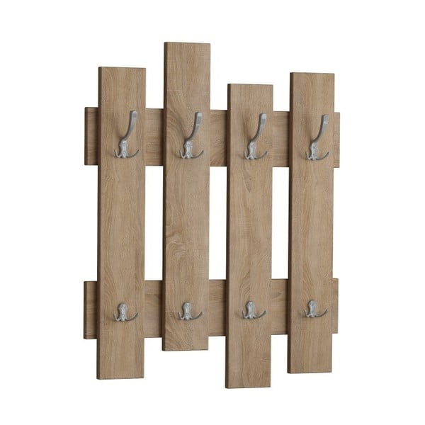 Appendiabiti da parete in legno di quercia Wave Oak - Decortie