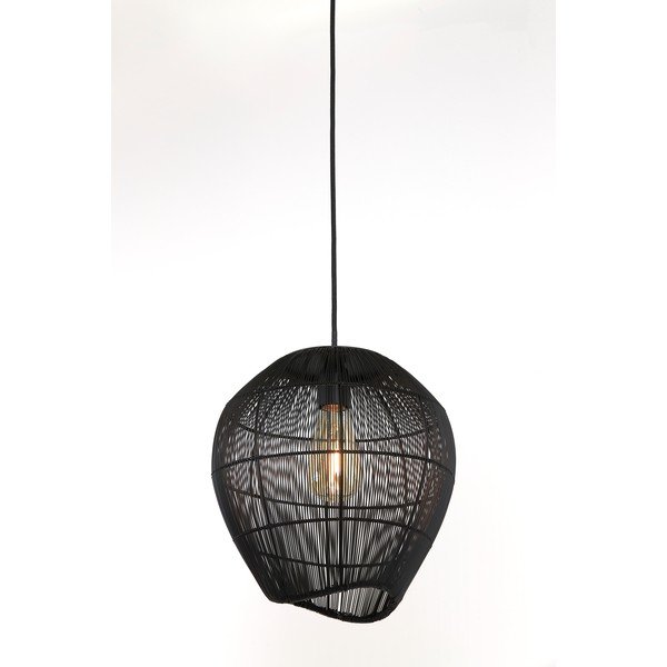 Lampada da soffitto nera ø 28 cm Yumi - Light & Living-image-3