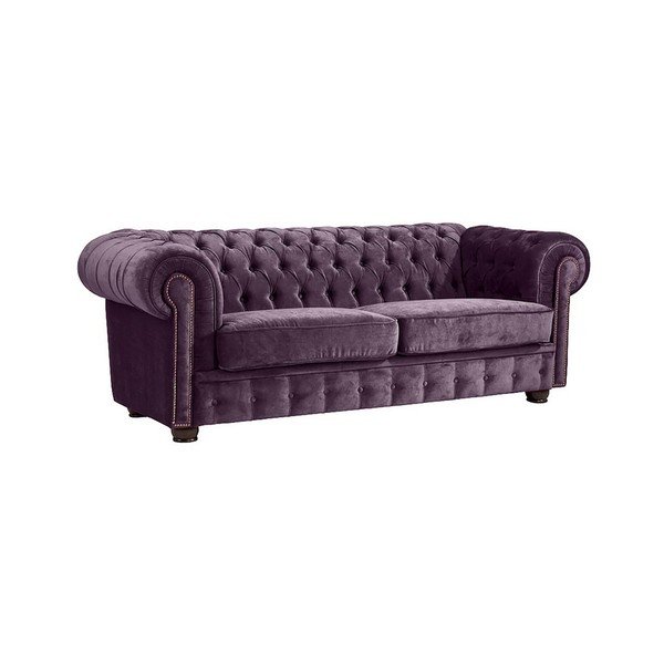Divano viola Norwin Velvet, 174 cm - Max Winzer