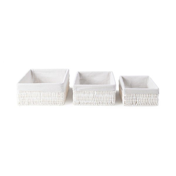 Cestini di paglia in set da 3 - Compactor-image-3