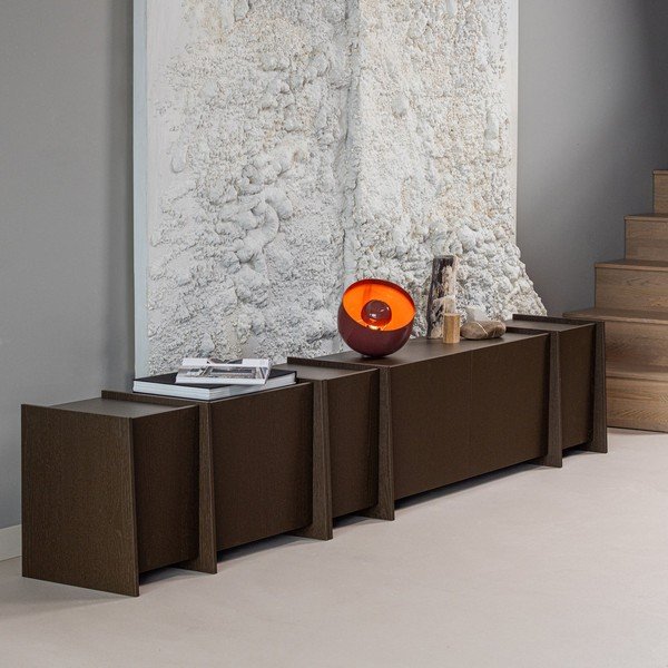 Mobile TV marrone scuro con effetto frassino 102x53x44 cm Brock – WOOOD-image-1