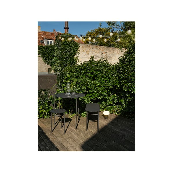 Panca da giardino nera in metallo Disc – Zone-image-4