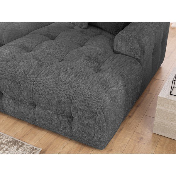 Divano angolare grigio scuro (a U/con chaise lounge) Melva – Ropez-image-2