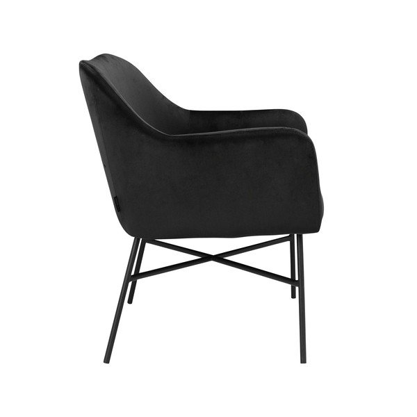 Poltrona in velluto nero Flora - Støraa-image-1
