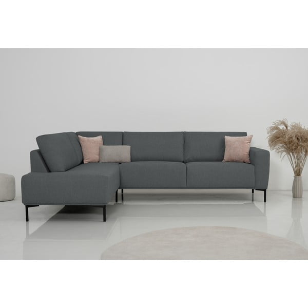 Divano angolare color antracite (con penisola a sinistra) Loosdrecht – Scandic-image-1