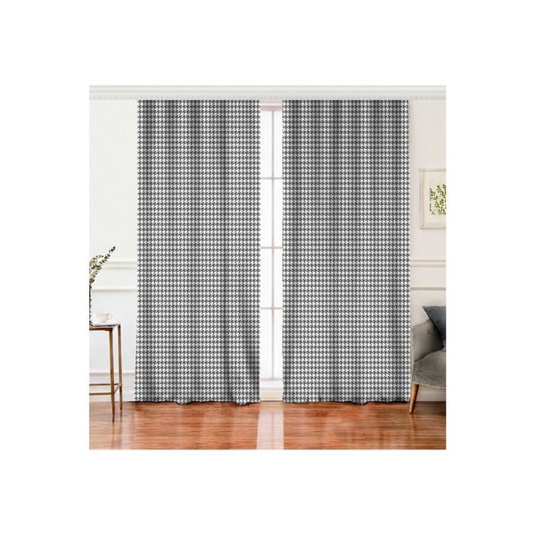 Tende bianco-grigio in set da 2 140x260 cm - Minimalist Home World