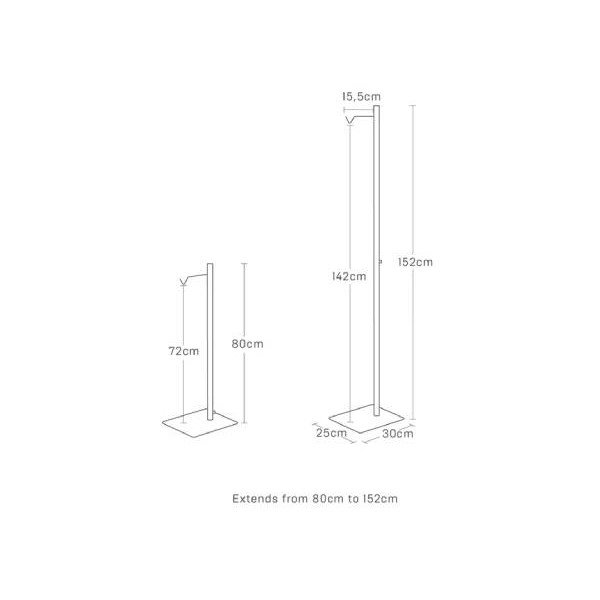 Supporto per fiori in metallo (altezza totale 80 cm) Tower – YAMAZAKI-image-4