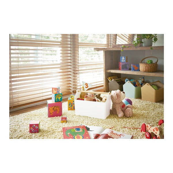 Scatola bianca/di colore naturale in plastica 21x37x24 cm Favori – YAMAZAKI-image-3