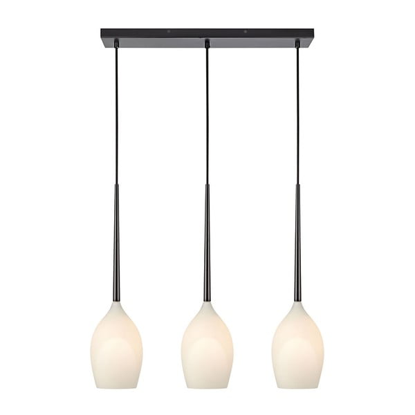 Lampadario bianco/nero con paralume in vetro Salut – Markslöjd