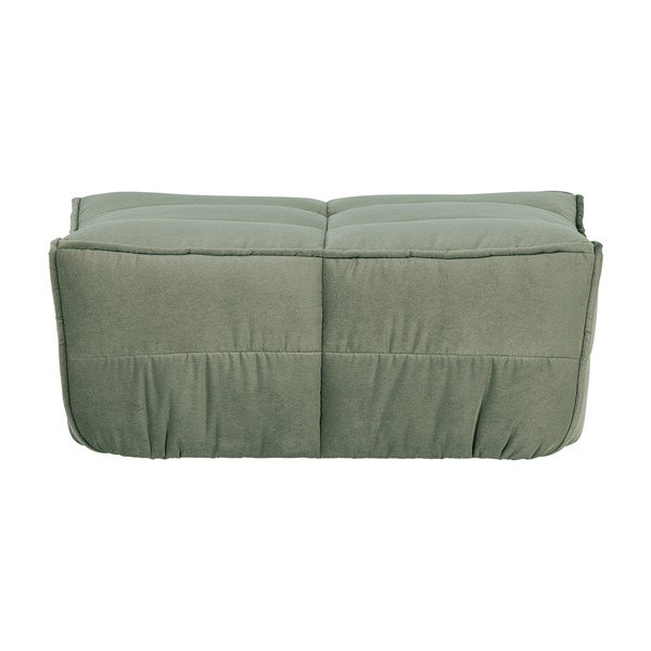 Poggiapiedi verde imbottito con rivestimento in velluto Cluster – vtwonen