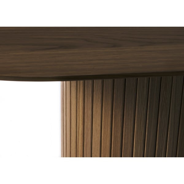 Tavolo da pranzo marrone con piano in rovere 95x180 cm Nola - Unique Furniture-image-3