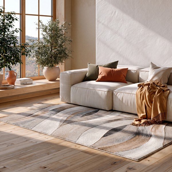 Tappeto beige 160x230 cm Badet – Universal-image-1