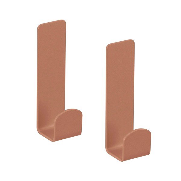 Set di ganci senza foratura marroni in acciaio inox 2 pz Lizan – Wenko