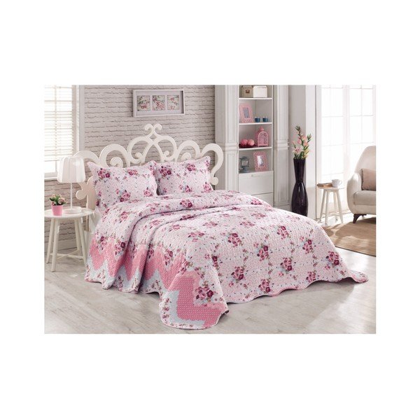 Set přehozu přes postel a 2 povlaků na polštář Senturo Sentena, 250 x 260 cm