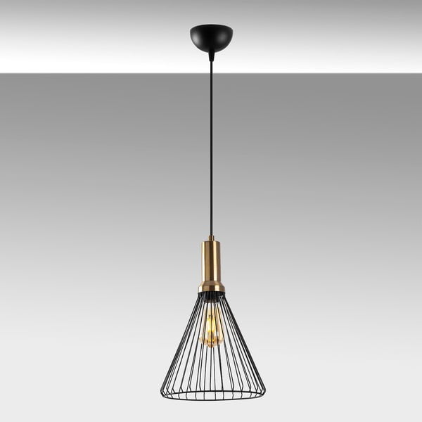 Lampada a sospensione nera con paralume in metallo ø 24 cm Dear - Opviq lights-image-3