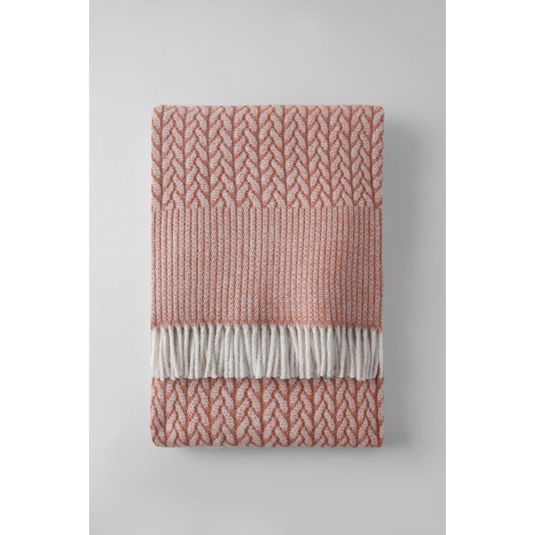 Coperta color terracotta in misto cotone 140x180 cm Olympus – Euromant