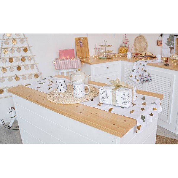 Runner da tavola natalizio in cotone 140x40 cm Ready for Christmas - Butter Kings-image-1