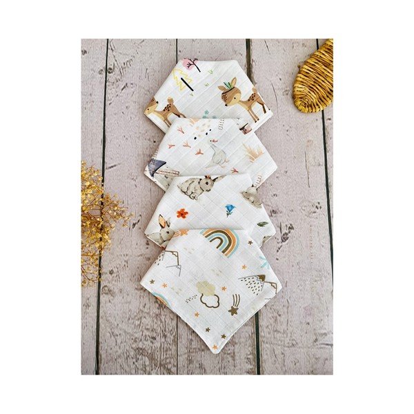 Bavaglini in mussola bianca in set da 4 Mila - Mila Home-image-1