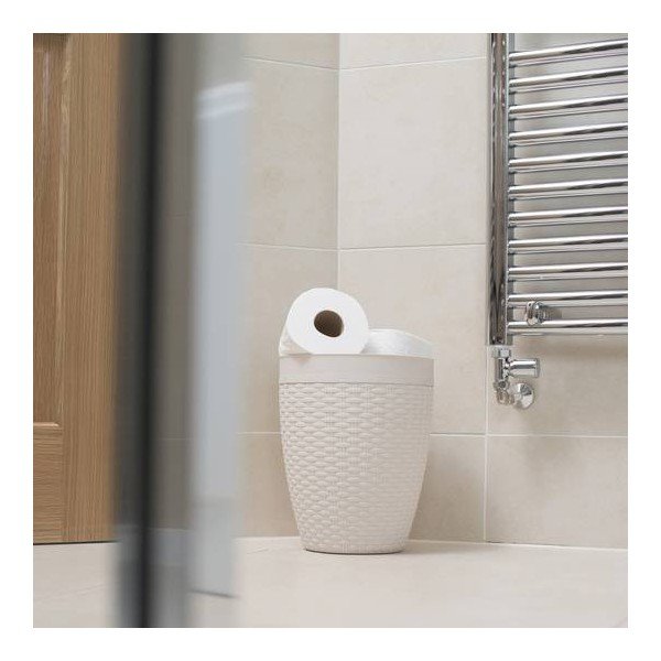 Cestino da bagno in rattan crema Calico, 5 l - Addis-image-2