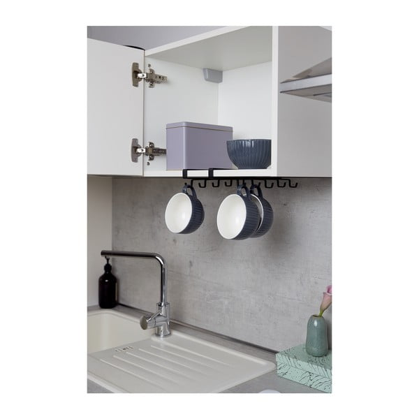 Cremagliera nera a doppia fila per 8 tazze - Wenko-image-2