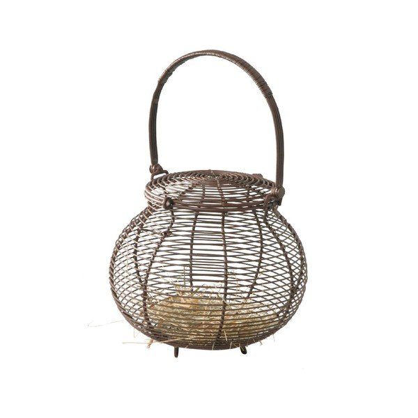 Cestino in filo metallico rotondo - Antic Line