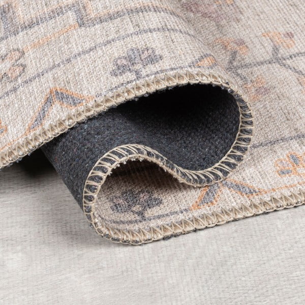 Passatoia color crema lavabile 60x230 cm Teo Traditional – Flair Rugs-image-2