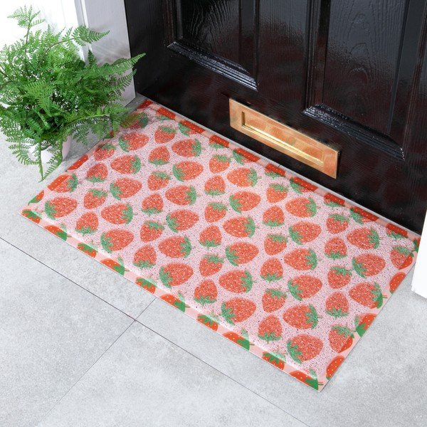Zerbino in PVC 40x70 cm Pink Strawberry – Artsy Doormats-image-1
