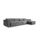 Divano angolare componibile grigio (con penisola a destra) Flex Felix – Miuform