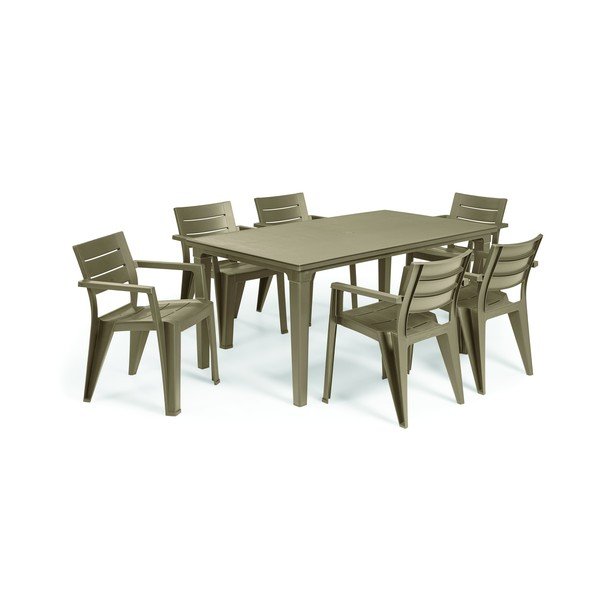 Sedia da giardino in plastica marrone scuro Julie - Keter-image-1