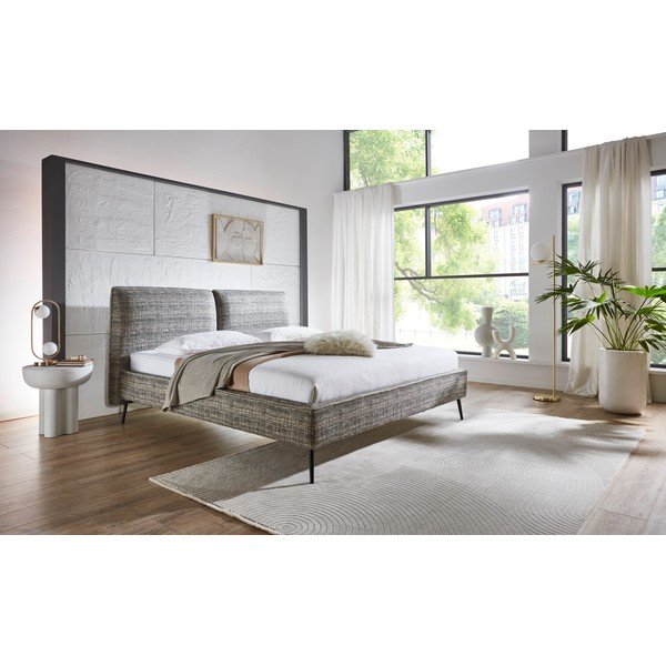 Letto matrimoniale imbottito verde scuro rete non inclusa 160x200 cm Infinity – Meise Möbel-image-1