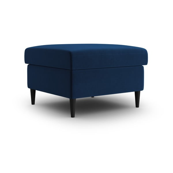 Poggiapiedi blu con rivestimento in velluto Kyoto – Cosmopolitan Design-image-1