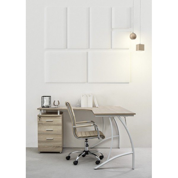 Sedia da ufficio grigio tortora in similpelle Perth – Yes Everyday-image-1