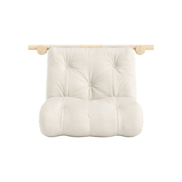 Poltrona di colore naturale allungabile con rivestimento in lino Hooked – Karup Design-image-3