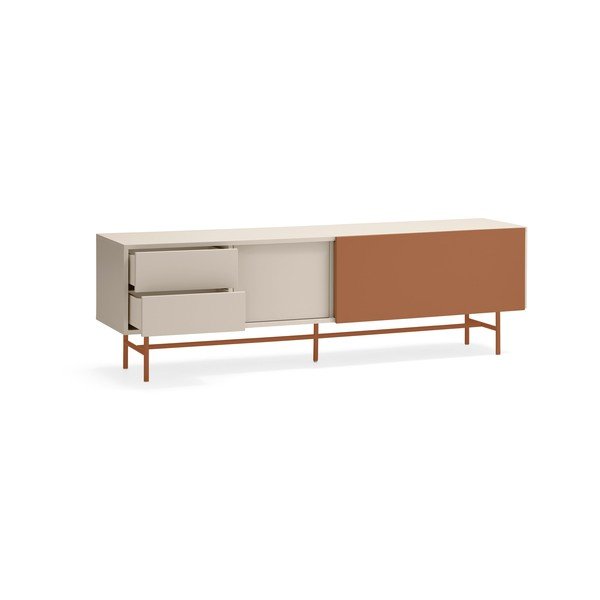 Tavolo TV in mattone/beige 180x56 cm Nube - Teulat-image-3