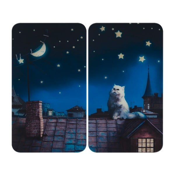 Set di 2 coperchi per fornelli in vetro temperato 30x52 cm - Maximex