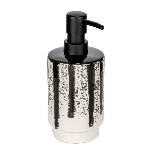 Dispenser per sapone bianco e nero in ceramica 340 ml Subiza – Wenko