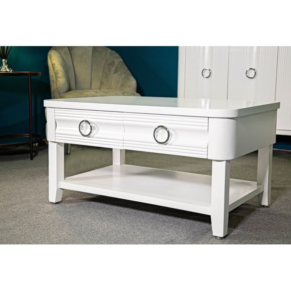 Tavolino bianco in legno di abete 60x90 cm Shine - Mauro Ferretti-image-1